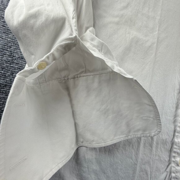 Gitman Bros 18.5 35 USA Oxford French Cuff Point TTX Cotton Pinpoint White Solid - Picture 5 of 16